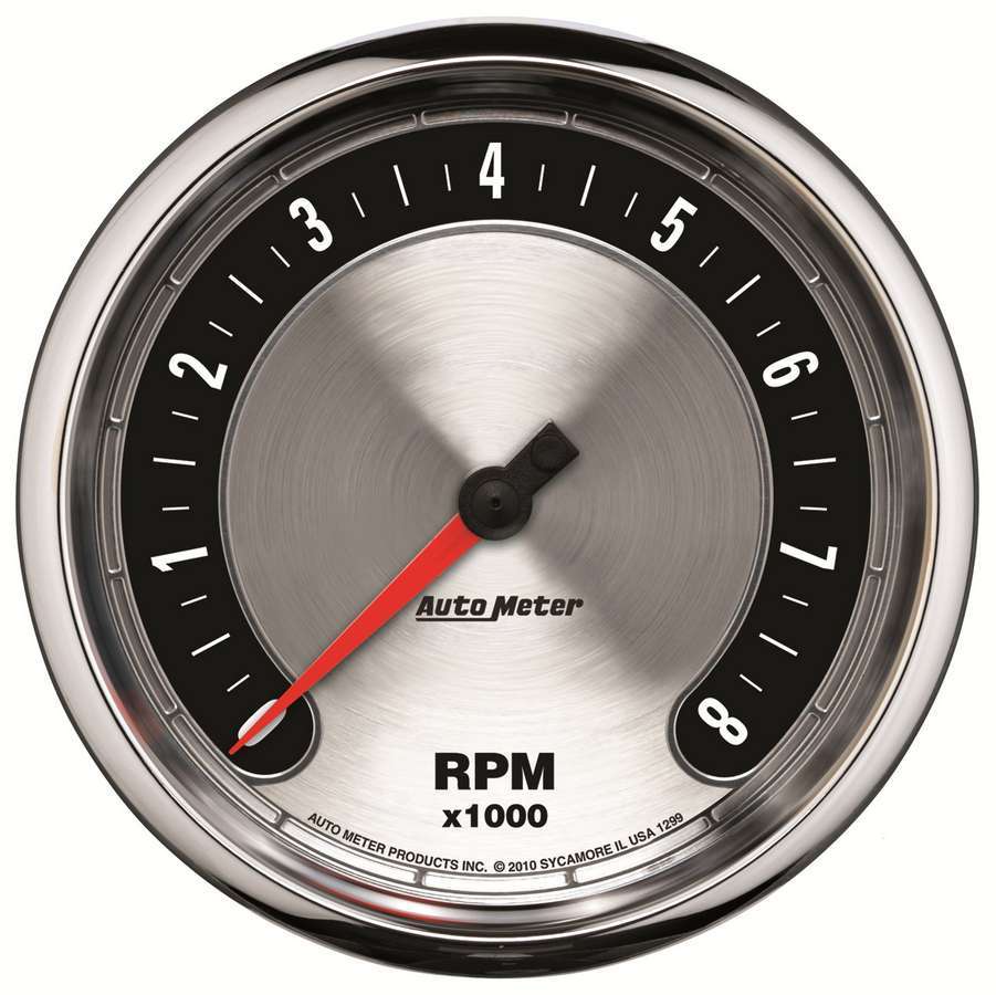 AutoMeter GAUGE; TACHOMETER; 5in.; 8K RPM; IN-DASH; AMERICAN MUSCLE