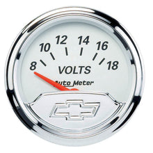 Load image into Gallery viewer, 2-1/16 Voltmeter Gauge Chevy Bowtie Series - AutoMeter 1391-00408