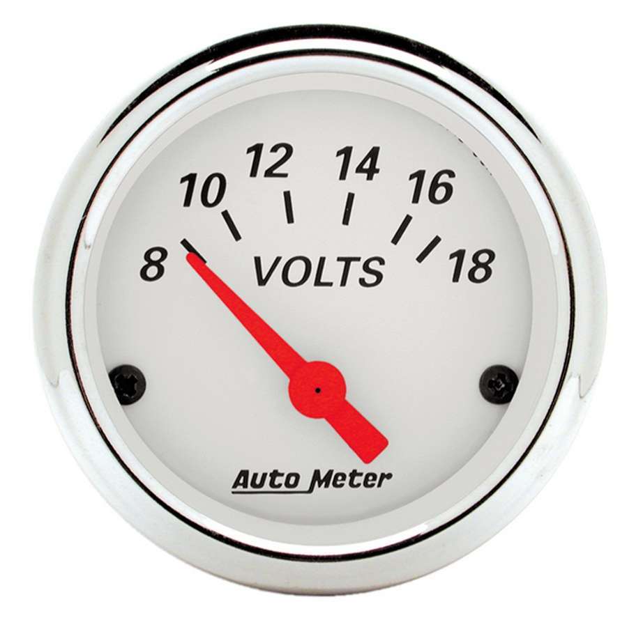 Arctic White Voltmeter - AutoMeter 1391