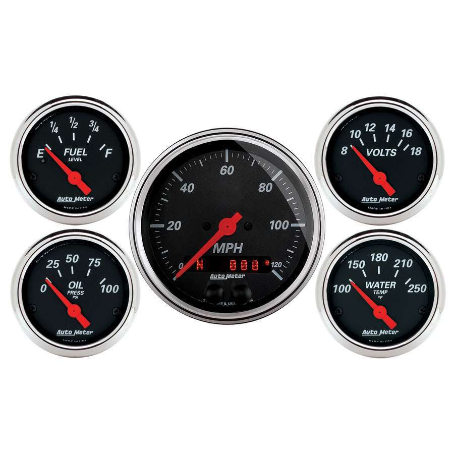 Designer Black Gauge Kit w/GPS Speedo - AutoMeter 1450