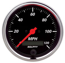 Load image into Gallery viewer, AutoMeter GAUGE; SPEEDOMETER; 3 3/8in.; 120MPH; ELEC. PROG. W/LCD ODO; DESIGNER BLACK