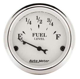 AutoMeter GAUGE; FUEL LEVEL; 2 1/16in.; 73OE TO 10OF; ELEC; OLD TYME WHITE