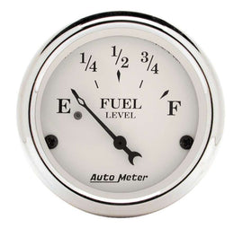 AutoMeter GAUGE; FUEL LEVEL; 2 1/16in.; 240OE TO 33OF; ELEC; OLD TYME WHITE