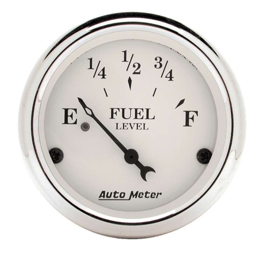 AutoMeter GAUGE; FUEL LEVEL; 2 1/16in.; 240OE TO 33OF; ELEC; OLD TYME WHITE