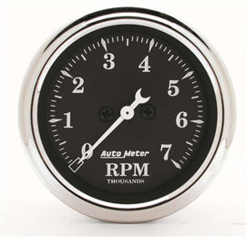 Gauge Tachometer 2 1/16i n 7k RPM In-Dash Black B - AutoMeter 1797