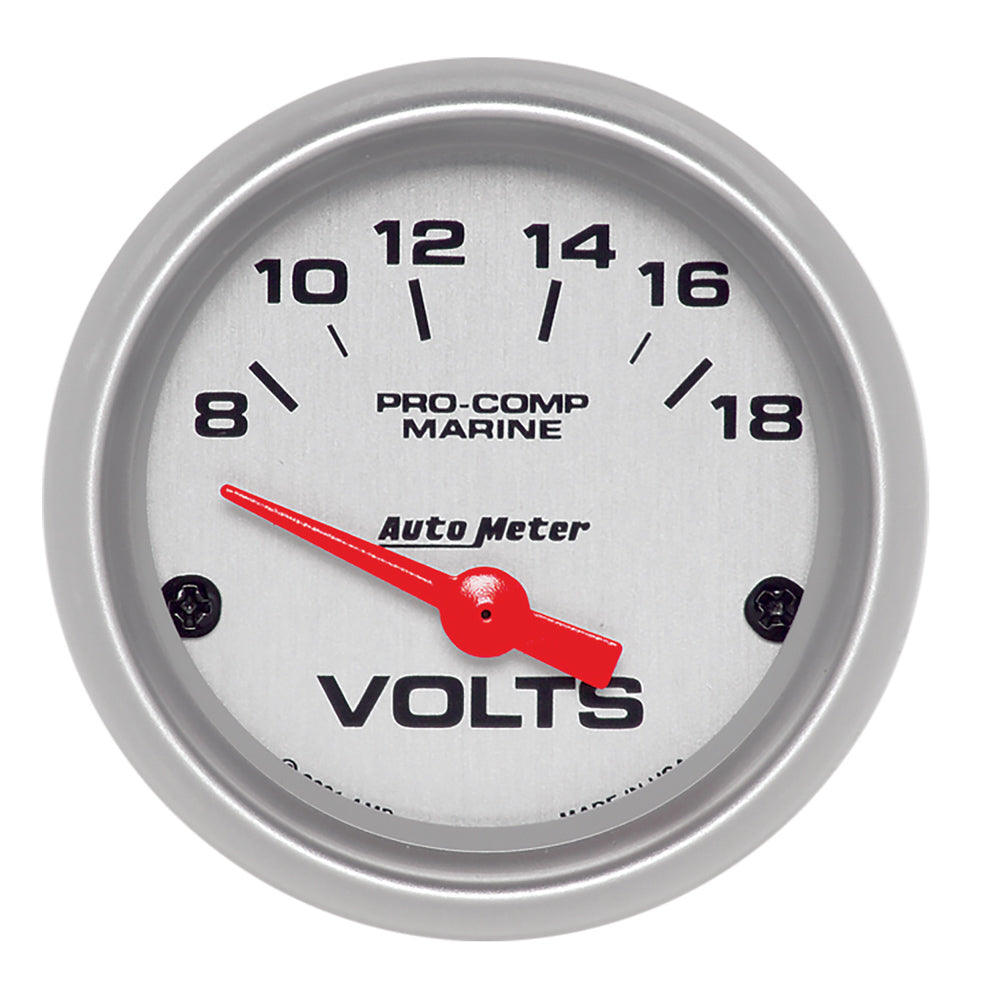 2-1/16 Ultra Lite Marine Voltmeter 8-18 Volts - AutoMeter 200756-33