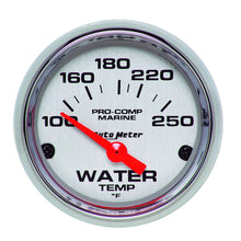 Load image into Gallery viewer, 2-1/16 Water Temp Gauge 100-250F P/C Marine - AutoMeter 200762-35