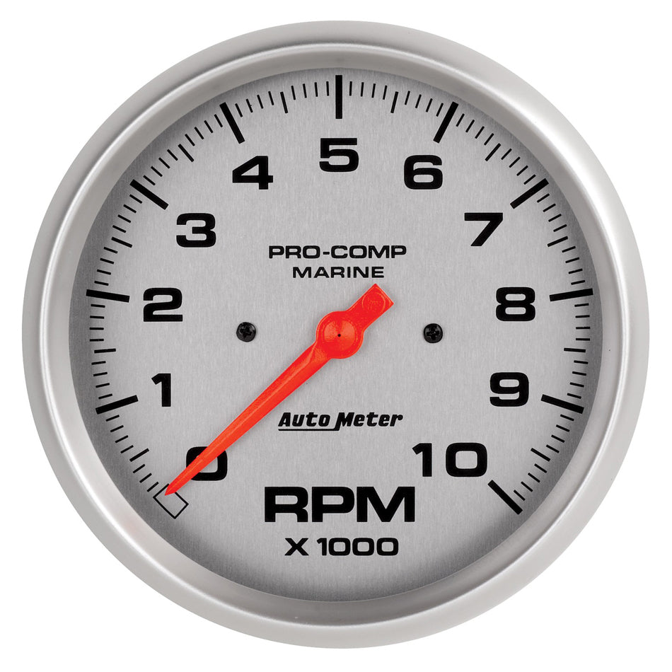 AutoMeter 5in. IN-DASH TACHOMETER; 0-10;000 RPM; MARINE SILVER ULTRA-LITE