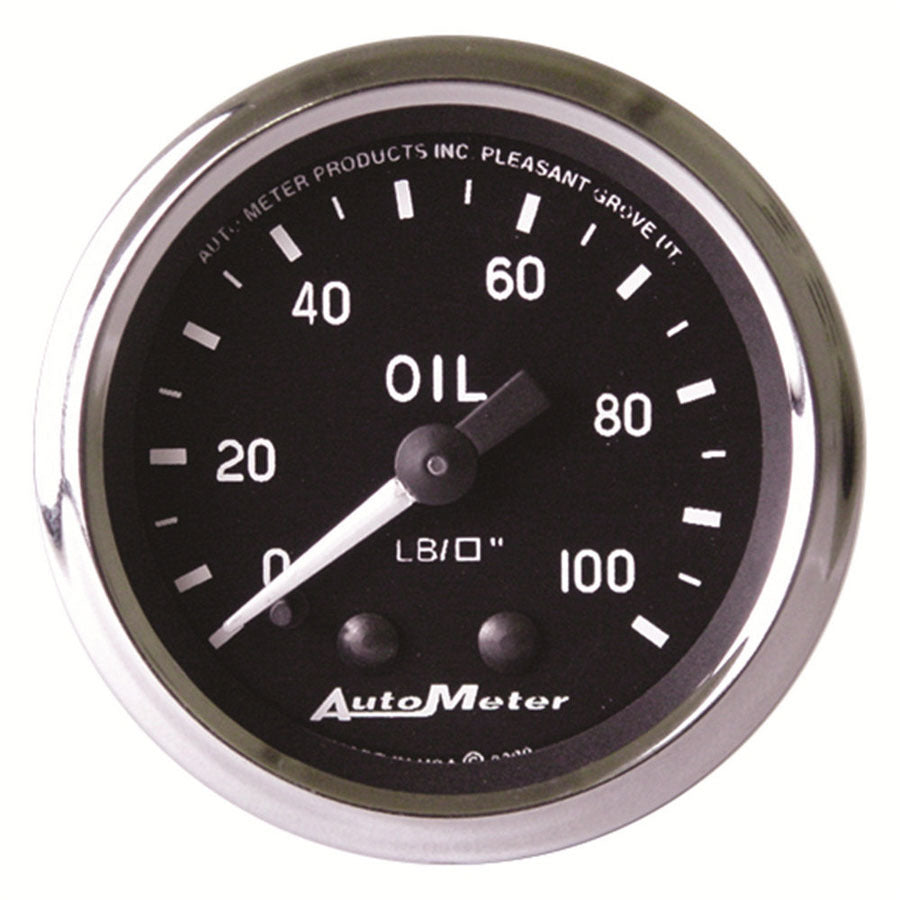 2-1/16in Cobra Series Oil Pressure Gauge - AutoMeter 201006