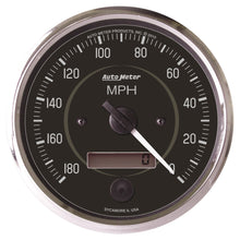 Load image into Gallery viewer, AutoMeter GAUGE; SPEEDOMETER; 4in.; 180MPH; ELEC. PROGRAM. (REVERSE ROTATION); COBRA
