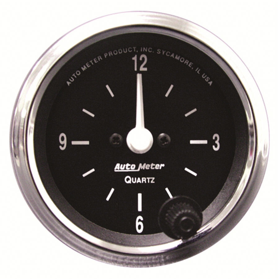 AutoMeter GAUGE; CLOCK; 2 1/16in.; 12HR; ANALOG; COBRA