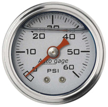 Load image into Gallery viewer, 1-1/2in Pressure Gauge - 0-60psi - Silver Face - AutoMeter 2179