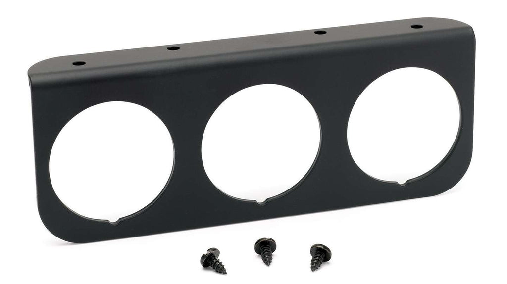 AutoMeter GAUGE MOUNTING PANEL; TRIPLE; 2-1/16in.; BLACK; ALUMINUM