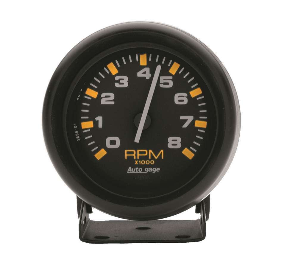 AutoMeter GAUGE; TACHOMETER; 2 3/4in.; 8K RPM; PEDESTAL; BLK DIAL BLK CASE; AUTOGAGE