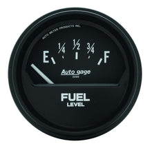 Load image into Gallery viewer, AutoMeter GAUGE; FUEL LEVEL; 2 5/8in.; 73OE TO 10OF; ELEC; BLACK; AUTOGAGE