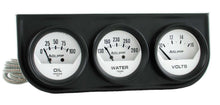 Load image into Gallery viewer, 2-1/16in Oil/Volt/Water Short Sweep Console - AutoMeter 2324