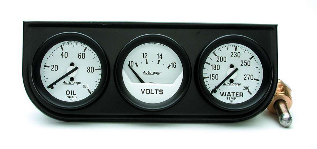 2-1/16in Oil/Volt/Water Console - AutoMeter 2327