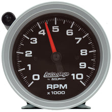 Load image into Gallery viewer, AutoMeter GAUGE; TACH; 3 3/4in.; 10K RPM; PEDESTAL W/EXT SHIFT LIGHT; BLK DIAL BLK CASE; A