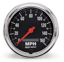Load image into Gallery viewer, AutoMeter GAUGE; SPEEDO; 3 3/8in.; 160MPH; ELEC. PROGRAM W/LCD ODO; TRADITIONAL CHROME