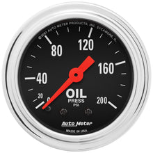 Load image into Gallery viewer, AutoMeter GAUGE; OIL TEMP; 2 1/16in.; 100-250deg.F; ELECTRIC; TRADITIONAL CHROME