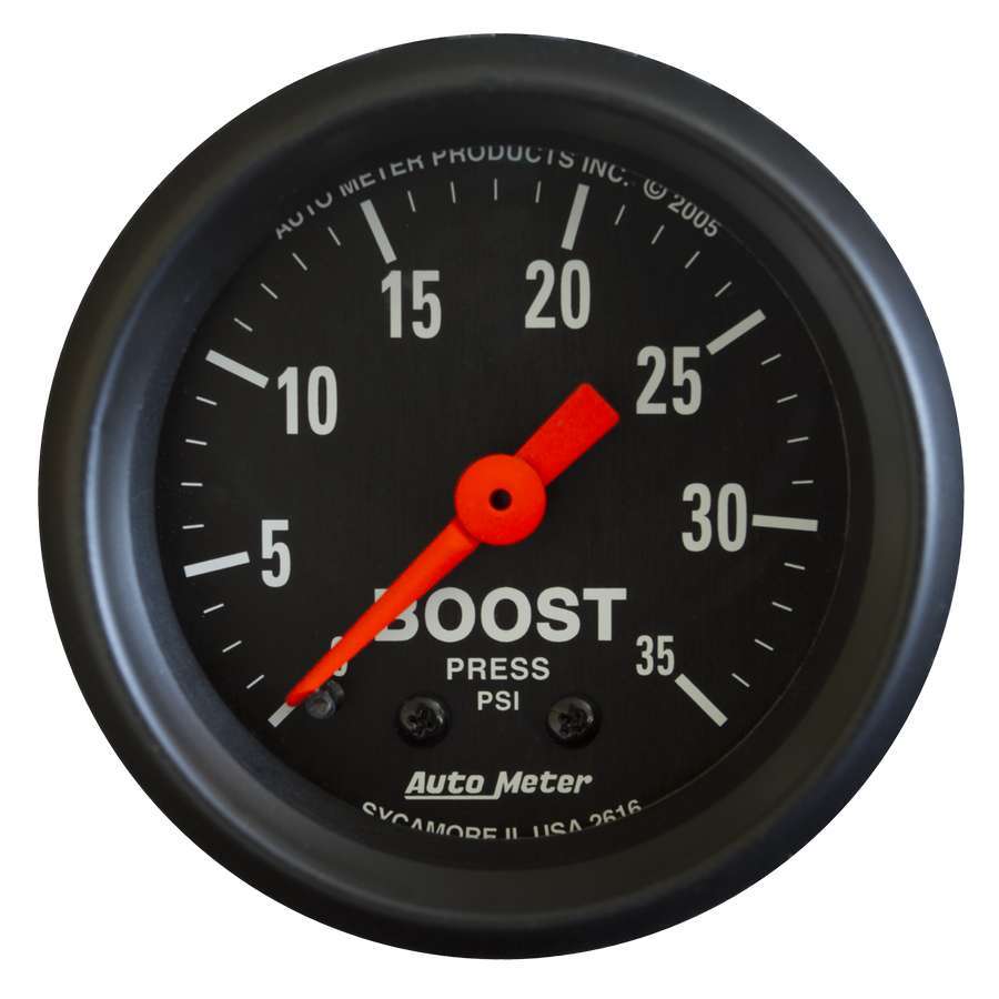 2-1/16in Z-Series Boost Gauge 0-35psi - AutoMeter 2616