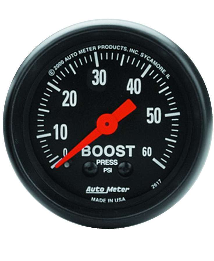 2-1/16in Z-Series Boost Gauge 0-60psi - AutoMeter 2617