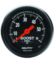 Load image into Gallery viewer, 2-1/16in Z-Series Boost Gauge 0-60psi - AutoMeter 2617