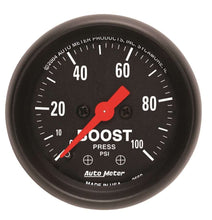 Load image into Gallery viewer, 2-1/16in Z/S Boost Gauge - 0-100psi - AutoMeter 2618