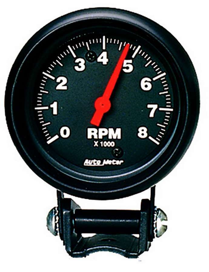AutoMeter GAUGE; TACHOMETER; 2 5/8in.; 8K RPM; PEDESTAL; Z-SERIES