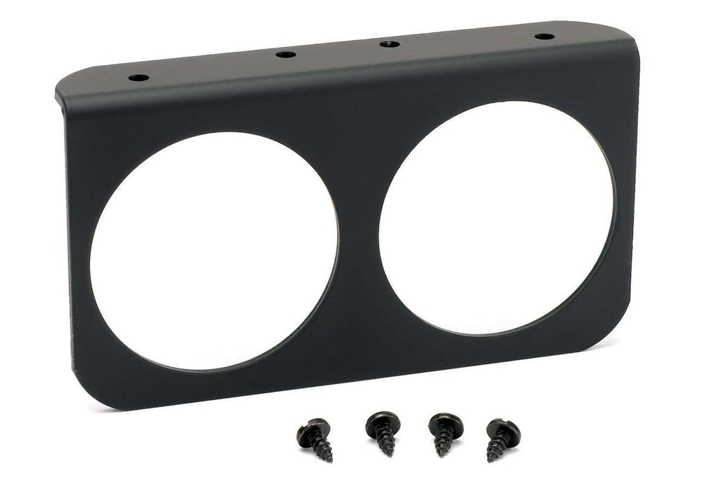 AutoMeter GAUGE MOUNTING PANEL; DUAL; 2-5/8in.; BLACK; ALUMINUM