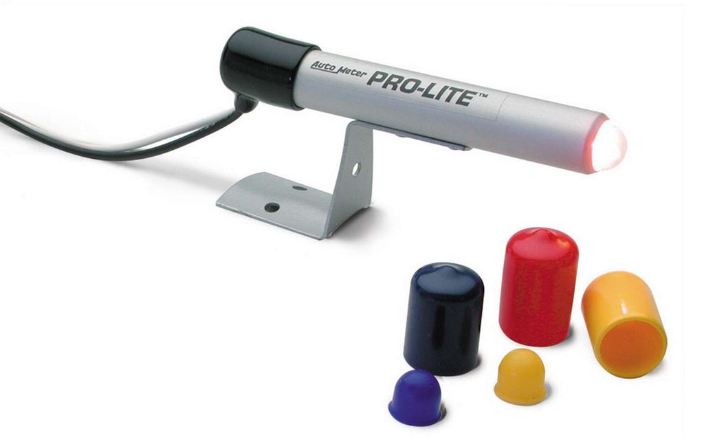 AutoMeter WARNING LIGHT; SILVER MINI PRO-LITE; INCL RED; YELLOW; BLUE BULB BOOTS/NIGHT COV