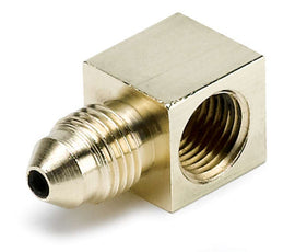 AutoMeter FITTING; ADAPTER; 90 deg.; 1/8in. NPTF FEMALE TO-3AN MALE; BRASS