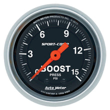 Load image into Gallery viewer, 2-1/16 S/C  Boost  Gauge 0-15 PSI - AutoMeter 3302
