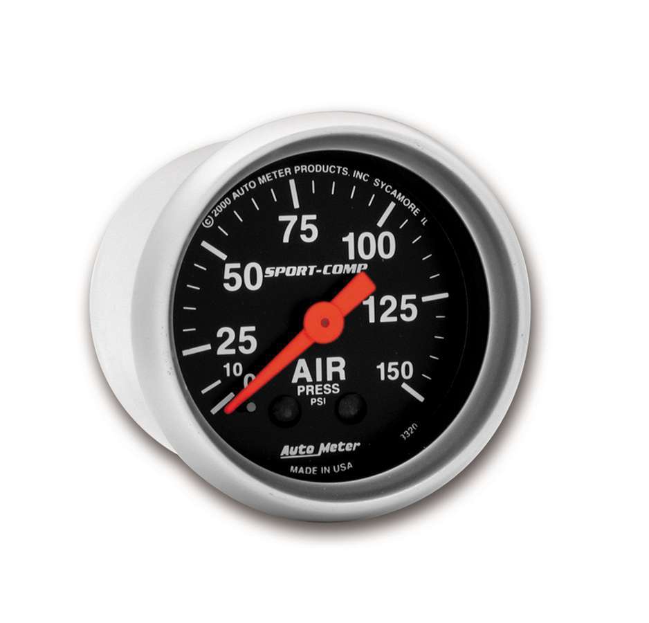 2-1/16in S/C Air Press. Gauge 0-150psi - AutoMeter 3320