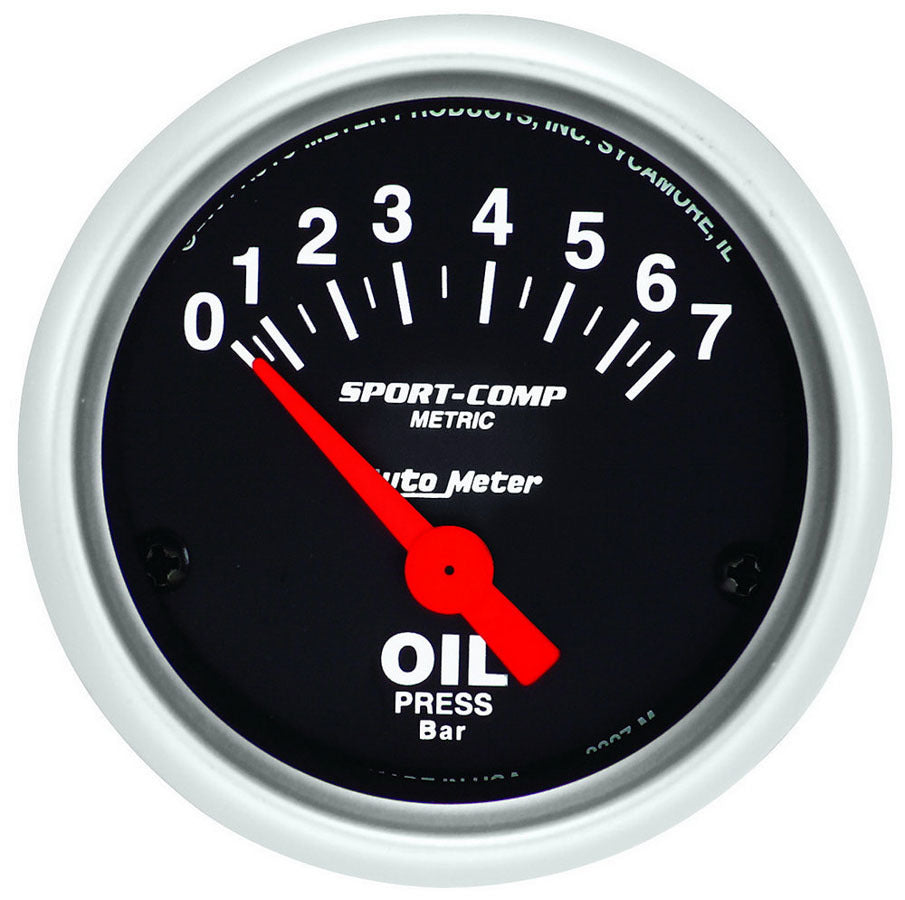 2-1/16 Mini S/C Oil Pressure Gauge - Metric - AutoMeter 3327-M