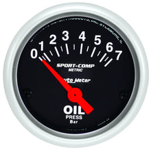 Load image into Gallery viewer, 2-1/16 Mini S/C Oil Pressure Gauge - Metric - AutoMeter 3327-M