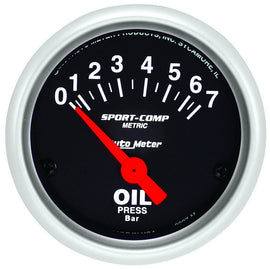 2-1/16 Mini S/C Oil Pressure Gauge - Metric - AutoMeter 3327-M