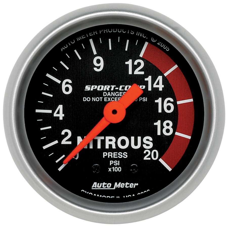 2-1/16in Sport Comp NOS Pressure Gauge - AutoMeter 3328