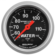 Load image into Gallery viewer, AutoMeter GAUGE; WATER TEMP; 2 1/16in.; 50-115deg.C; MECHANICAL; SPORT-COMP