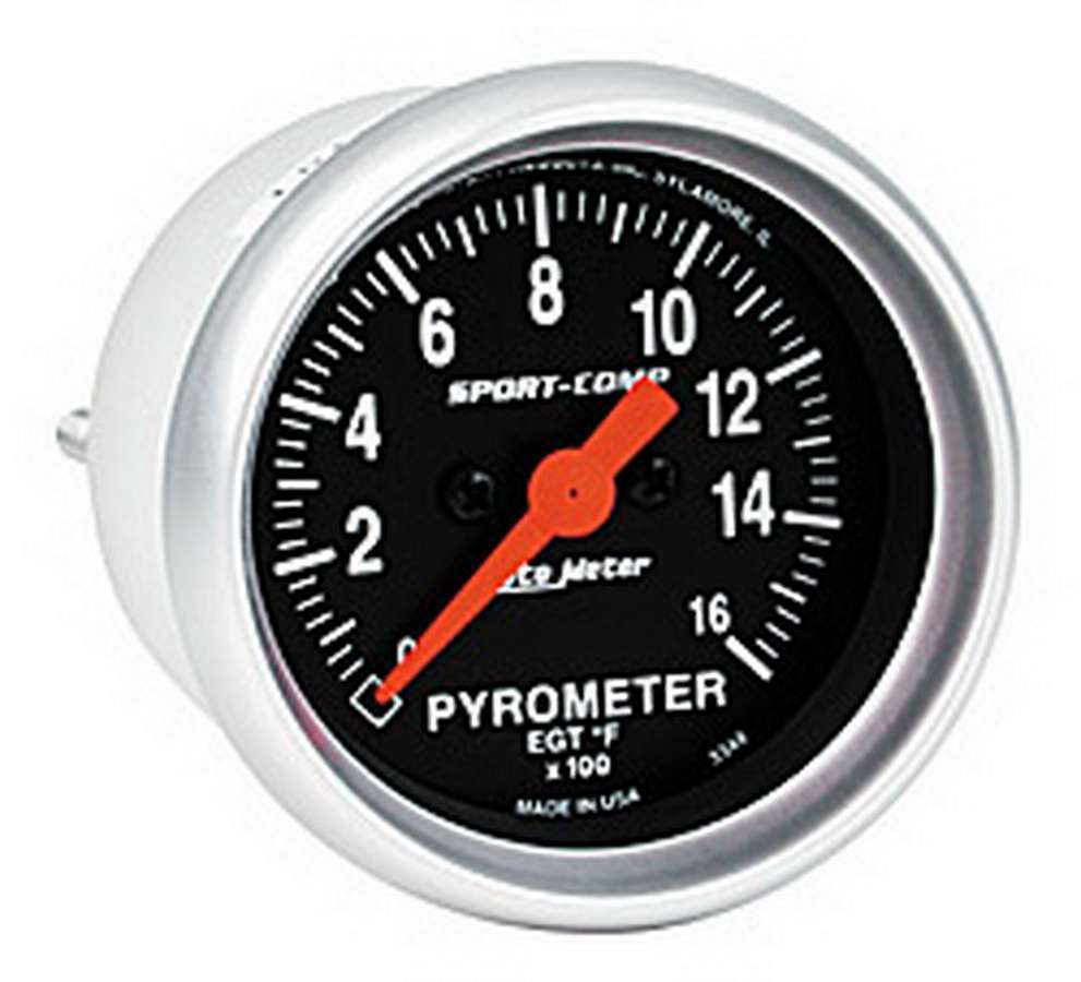 2-1/16in S/C EGT Pyrometer 0-1600 - AutoMeter 3344
