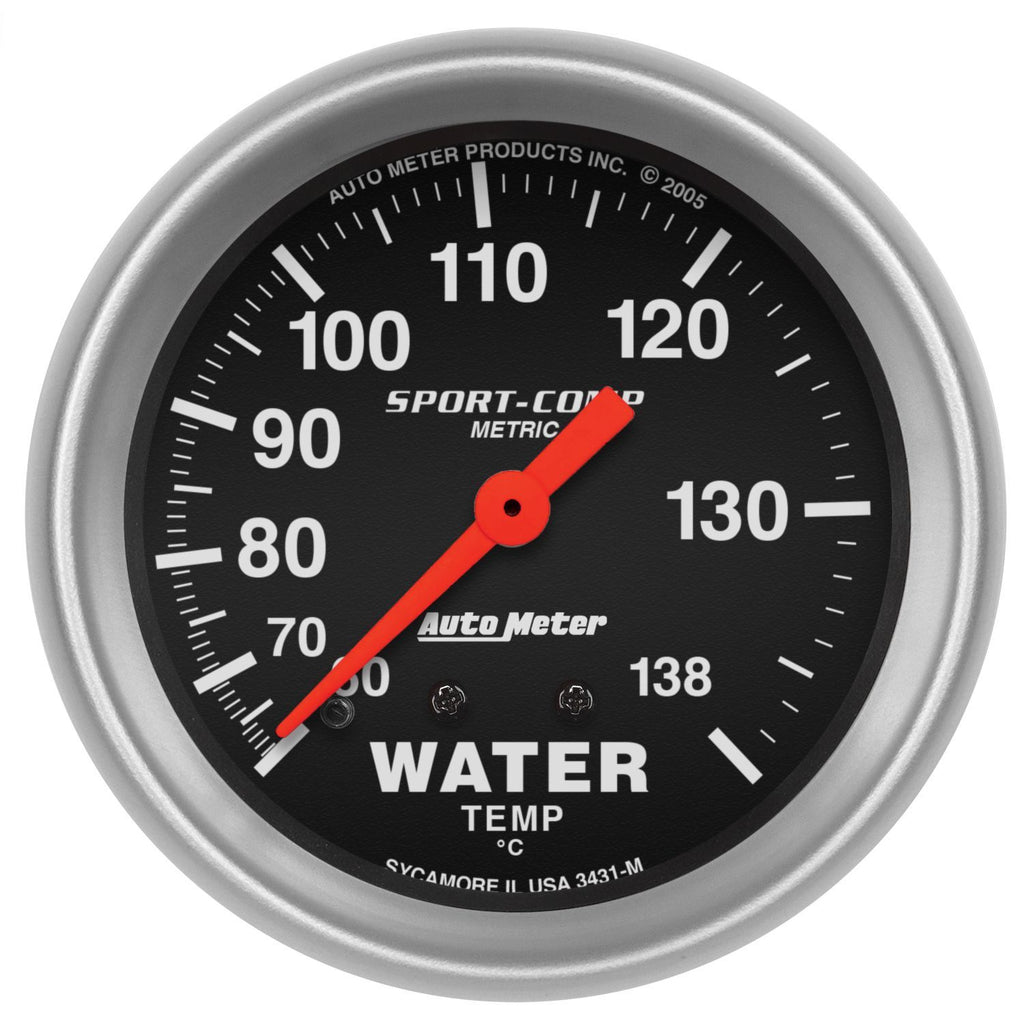 2-5/8in S/C Water Temp. Gauge - Metric - AutoMeter 3431-M