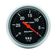 Load image into Gallery viewer, AutoMeter GAUGE; VACUUM; 2 5/8in.; 30INHG; MECHANICAL; SPORT-COMP