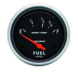 AutoMeter GAUGE; FUEL LEVEL; 2 5/8in.; 240OE TO 33OF; ELEC; SPORT-COMP