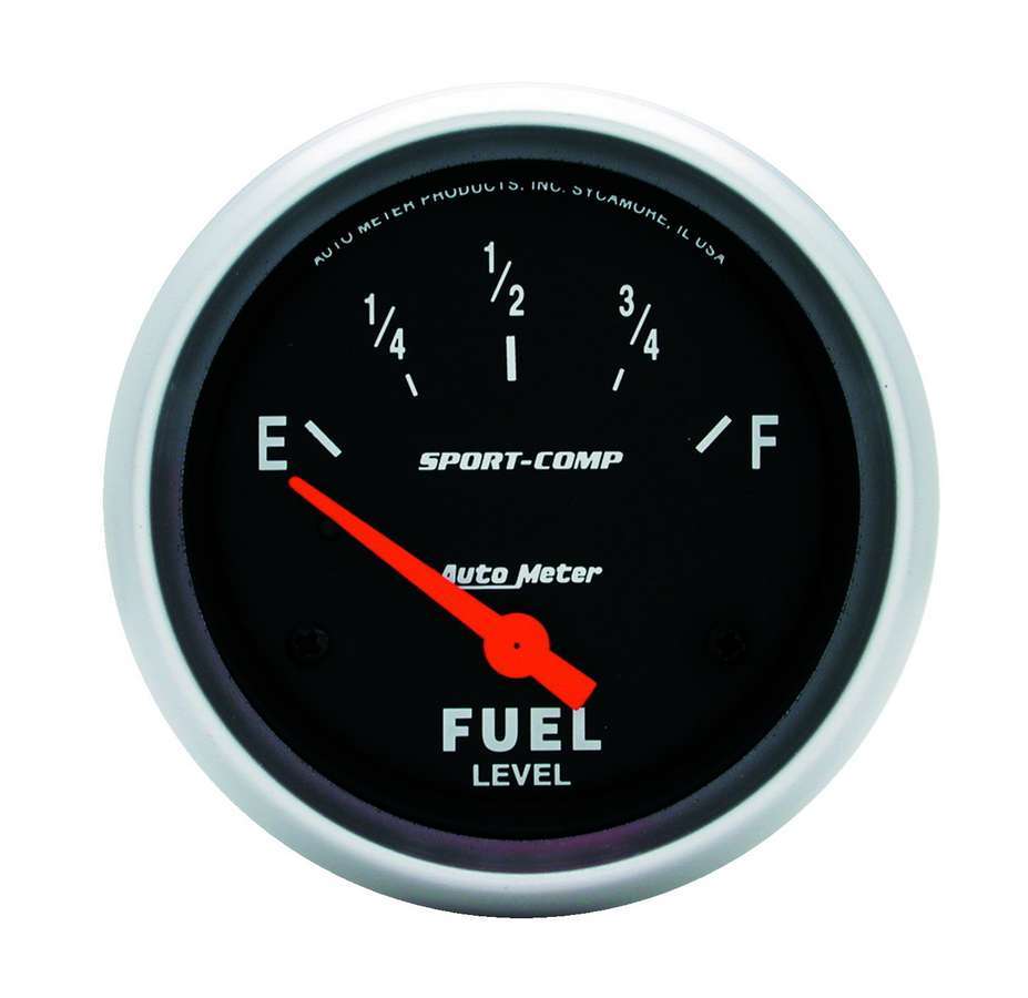 AutoMeter GAUGE; FUEL LEVEL; 2 5/8in.; 0OE TO 30OF; ELEC; SPORT-COMP