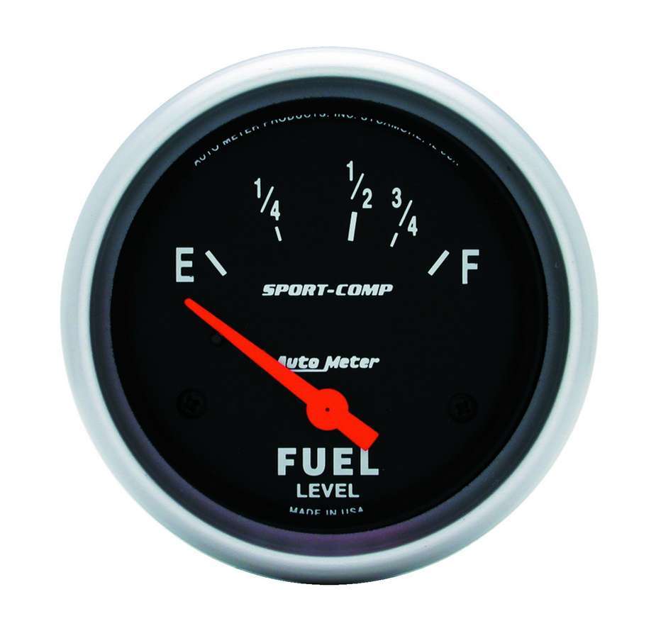 AutoMeter GAUGE; FUEL LEVEL; 2 5/8in.; 16OE TO 158OF; ELEC; SPORT-COMP
