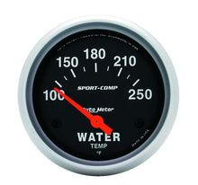 Load image into Gallery viewer, AutoMeter GAUGE; WATER TEMP; 2 5/8in.; 100-250deg.F; ELECTRIC; SPORT-COMP