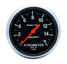 Load image into Gallery viewer, AutoMeter GAUGE; PYROMETER (EGT); 2 5/8in.; 1600deg.F; DIGITAL STEPPER MOTOR; SPORT-COMP