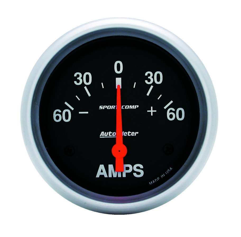 AutoMeter GAUGE; AMMETER; 2 5/8in.; 60A; ELECTRIC; SPORT-COMP