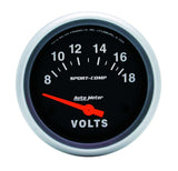 8-18 Voltmeter Gauge - AutoMeter 3592