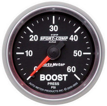 Load image into Gallery viewer, 2-1/16in S/C II Boost Gauge 0-60psi - AutoMeter 3605